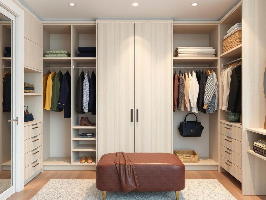 Гардеробная, в ней Вы не забыли про порядок. Но так и не сделали его частью пространства. Почему порядка нет, если есть гардеробная комната?