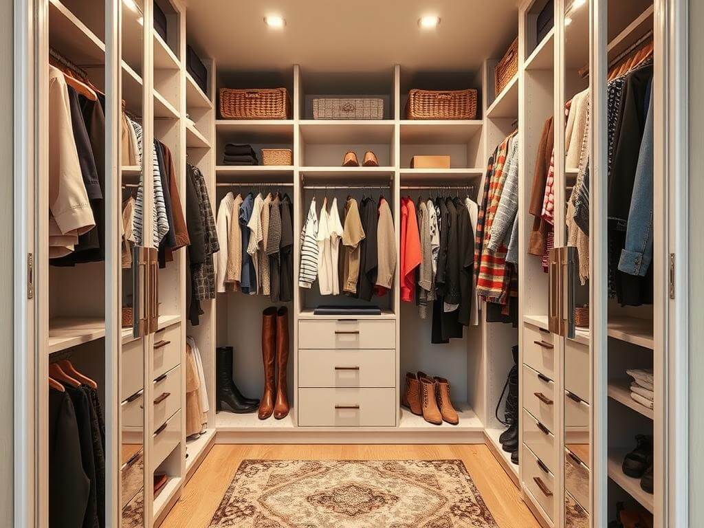 Гардеробная, в ней Если с утра вы тратите силы на поиск — это не день, а сопротивление. Как организовать гардеробную, чтобы не сдаваться хаосу