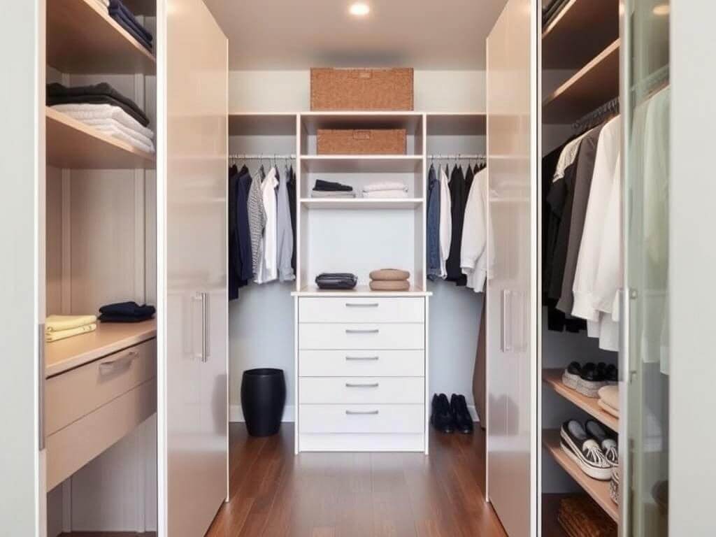 Гардеробная, в ней Хорошая система хранения — это когда вы вообще не думаете о ней. Гардеробная, где ты просто есть