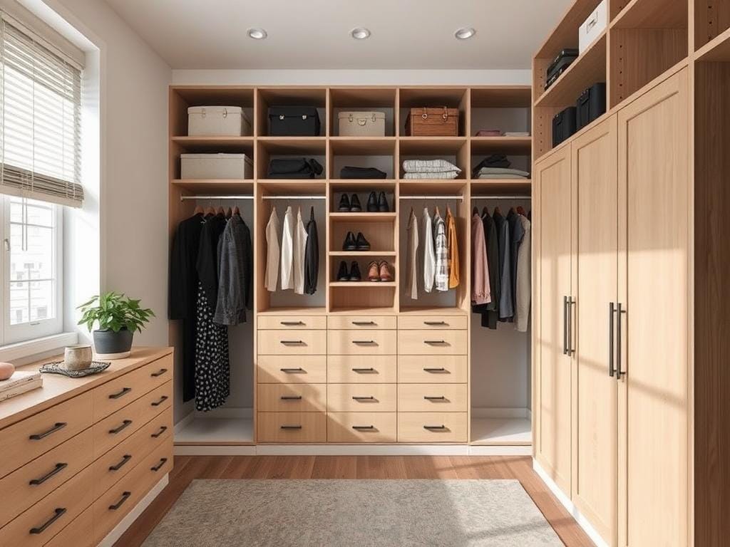 в гардеробной