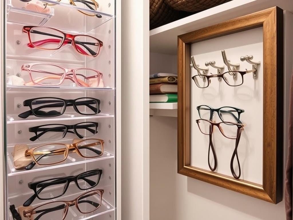 Гардеробная, Очки удобно хранить в прозрачных кейсах с ячейками или на крючках в рамке — и красиво, и организованно.. Преимущества прозрачных кейсов с ячейками Гардеробная, Очки удобно хранить в прозрачных кейсах с ячейками или на крючках в рамке — и красиво, и организованно.. Преимущества прозрачных кейсов с ячейками