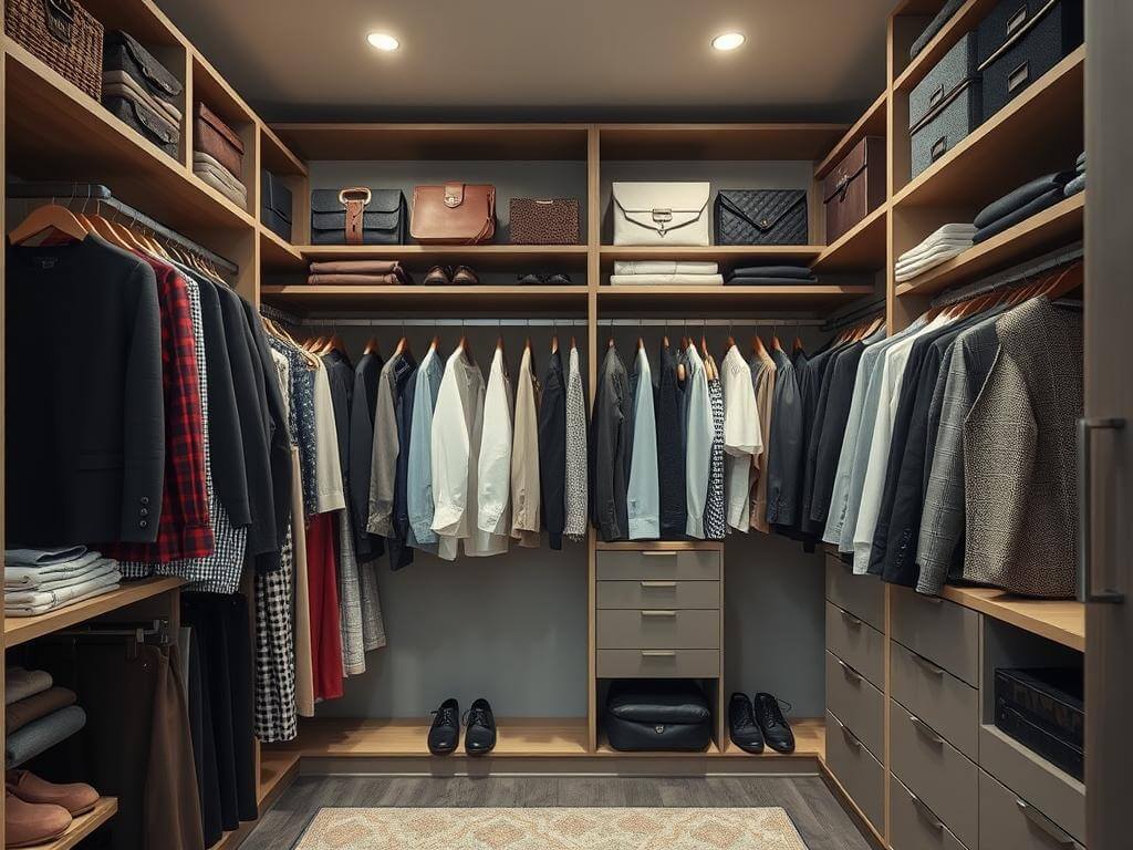 Гардеробная, в ней Хранение без системы — как архив без алфавита. Гардеробная — это не просто шкаф