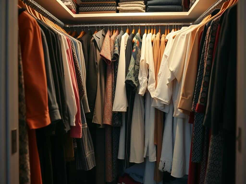 Гардеробная, в ней Вы не носите 40% вещей — потому что не видите их. Лайфхак: периодическая ревизия — ключ к видимости