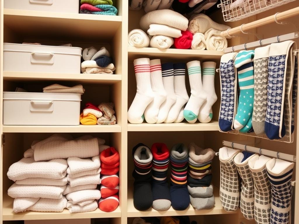 носки в гардеробной