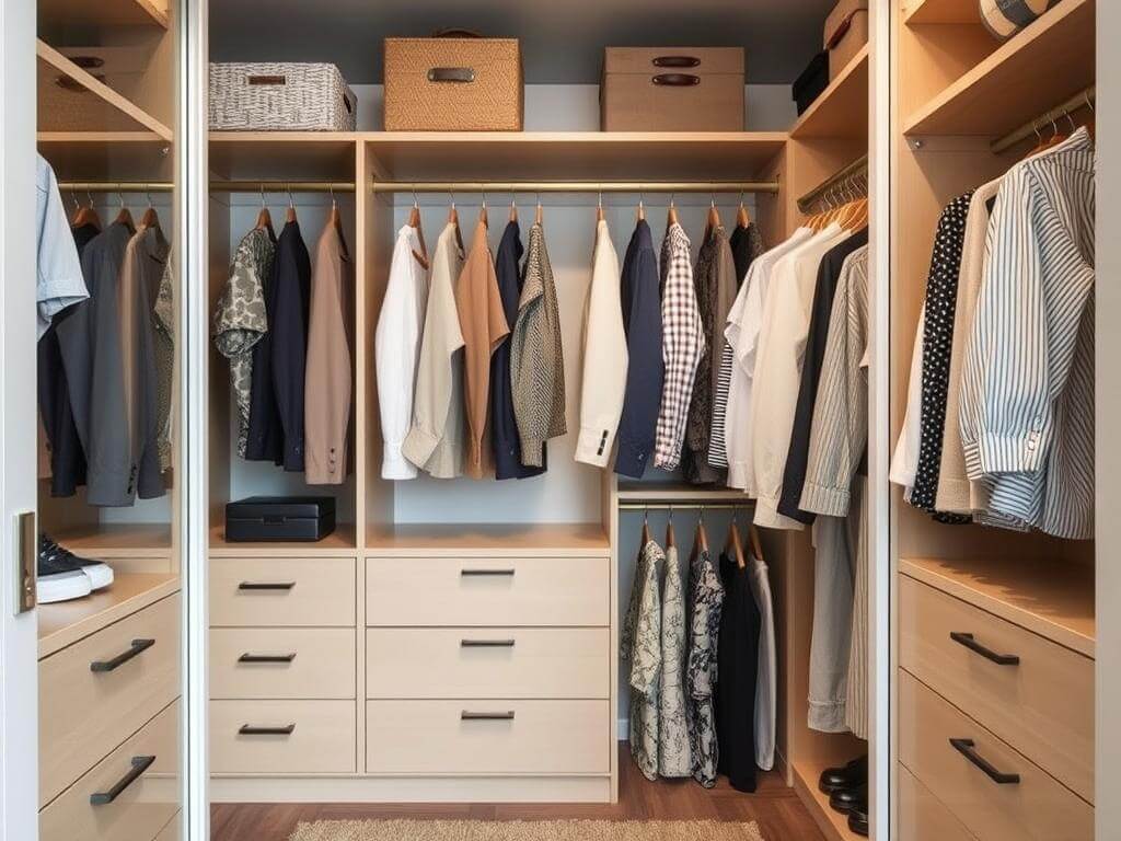 Гардеробная, в ней Одежда, лишённая пространства, теряет свою ценность. Таблица: преимущества индивидуальной гардеробной на заказ