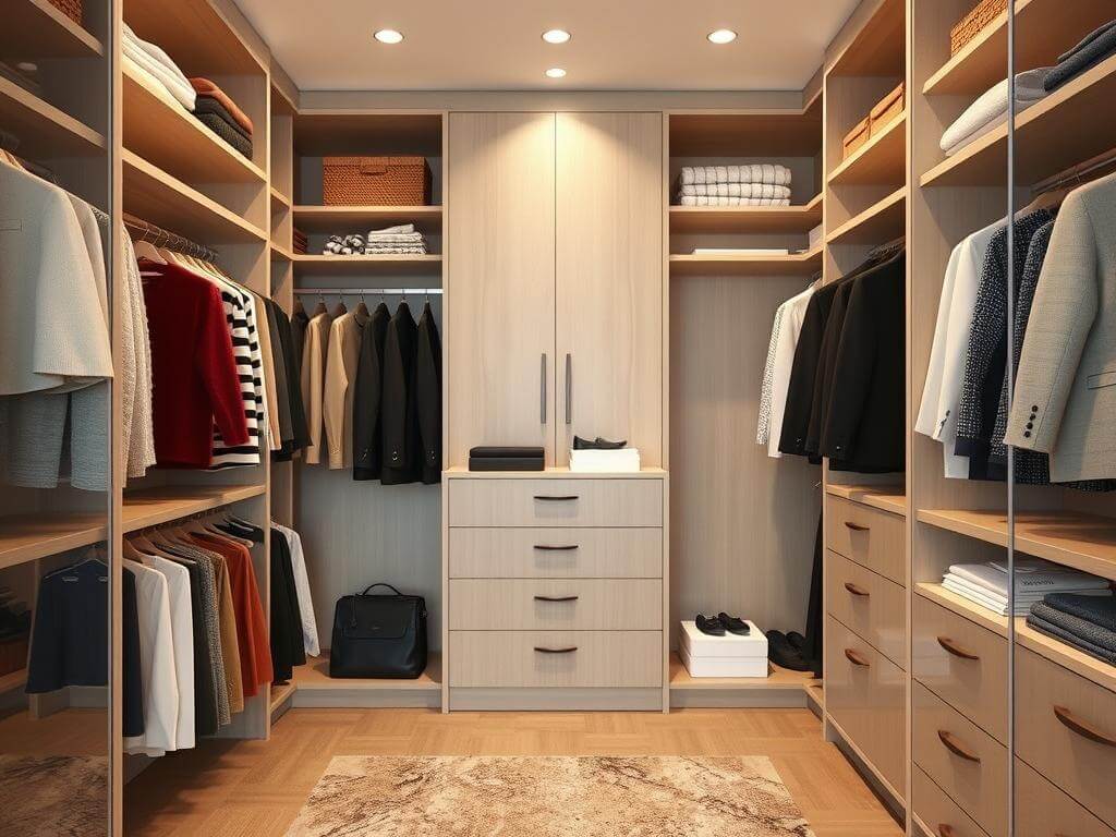 в гардеробной