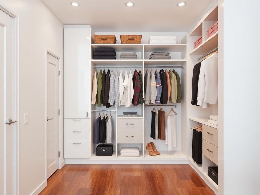 в гардеробной