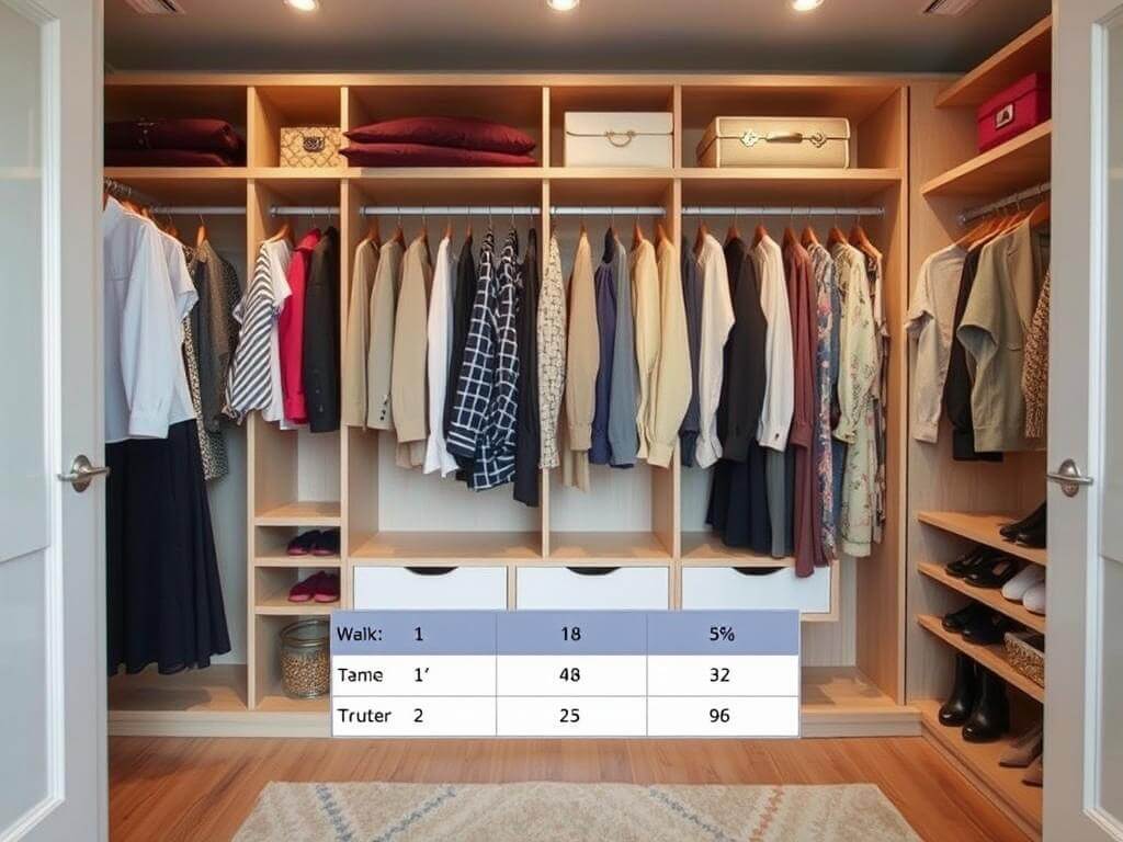 Гардеробная, в ней Без системы одежда теряет форму, вид и шанс быть частью образа. Таблица: Влияние отсутствия системы хранения на одежду