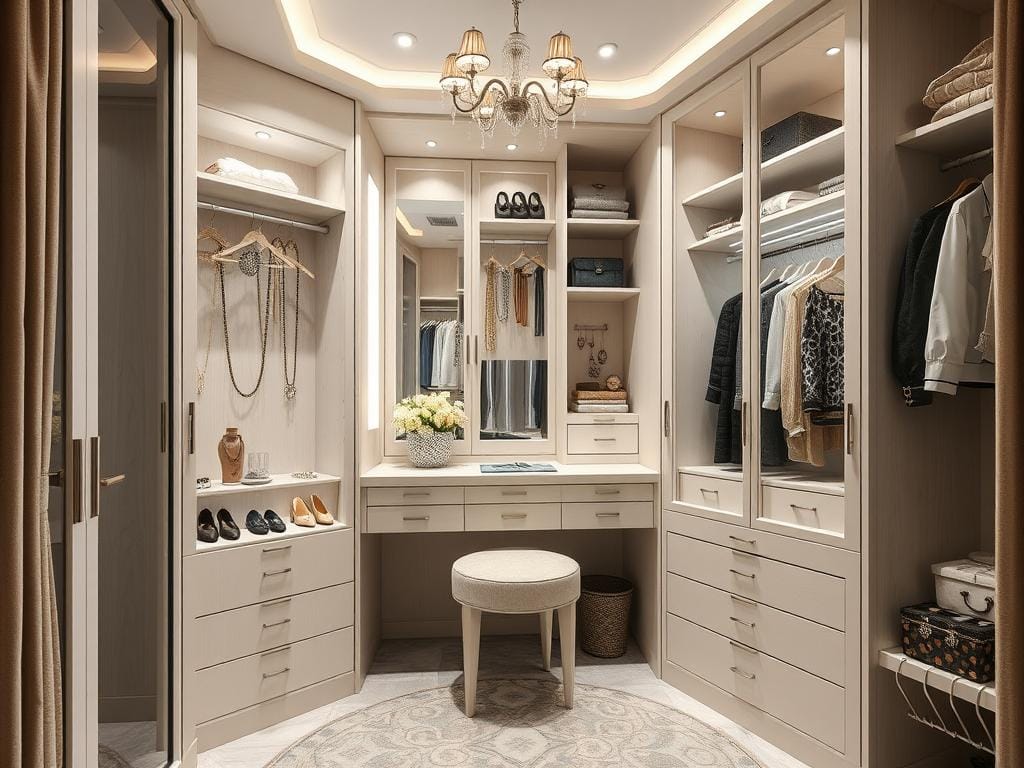 Гардеробная, Хранение украшений в гардеробной: витрины, ящички, держатели. Удобство и эстетика.. Как правильно выбрать гардеробную систему в Москве и что учитывать при покупке