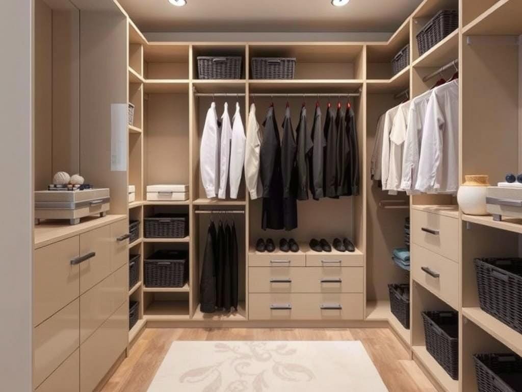 в гардеробной