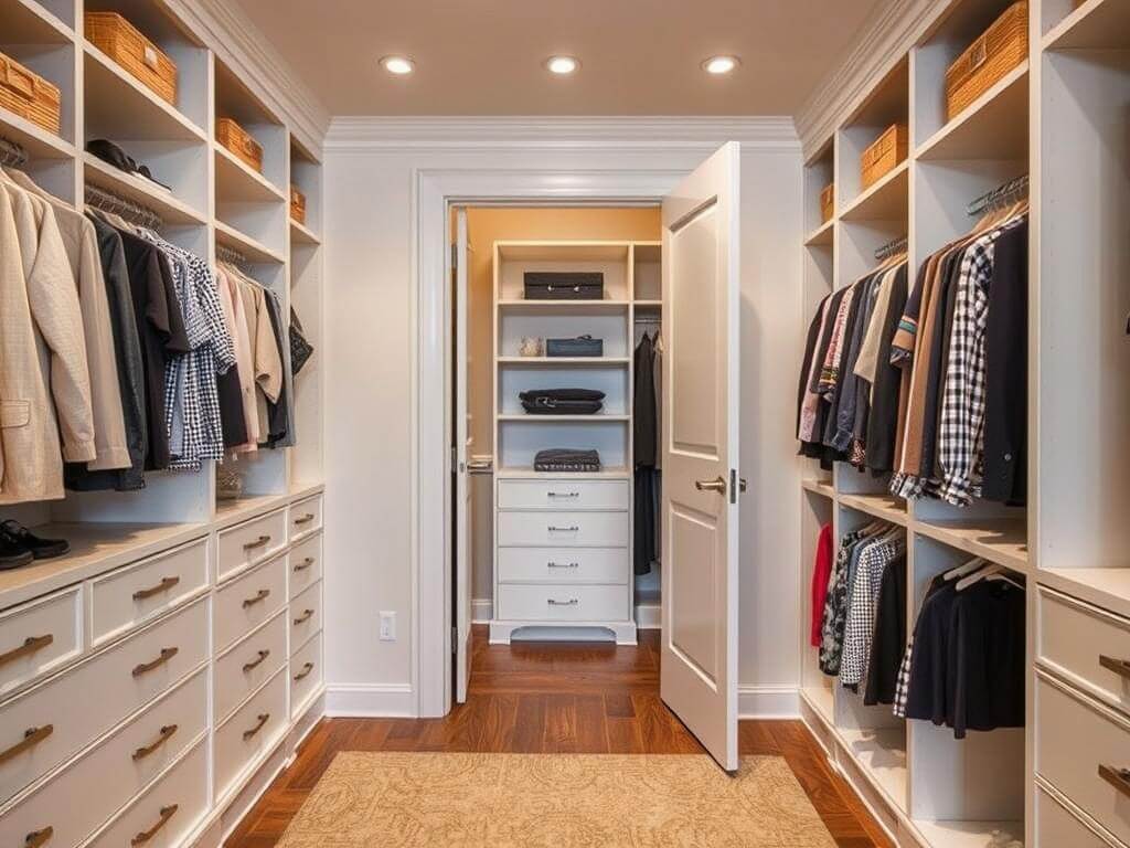 Гардеробная, в ней Пространство, где вещи живут — не выживают. Двери в гардеробную — больше, чем просто проход