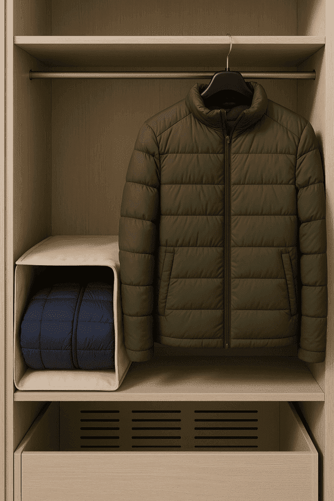 Пуховик на синтетике