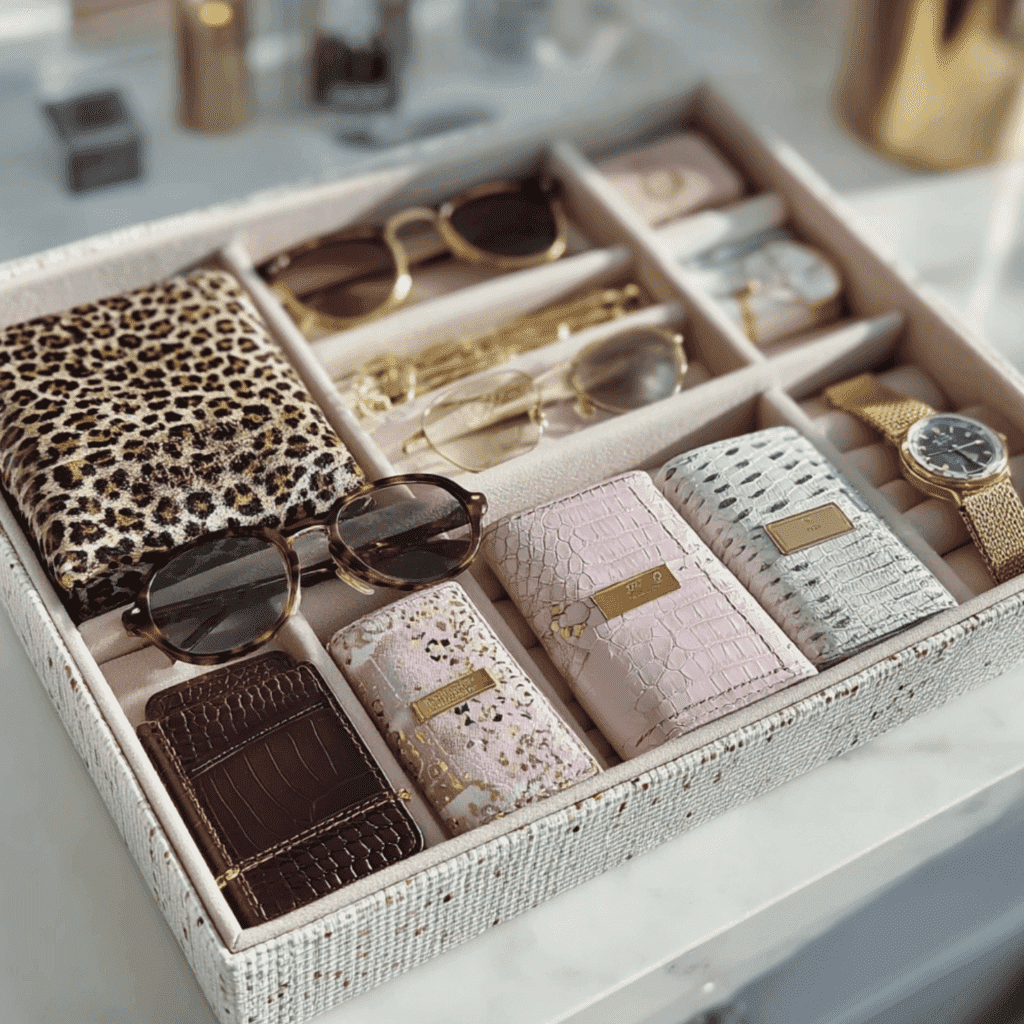 Хранение очков, кошельков и аксессуаров