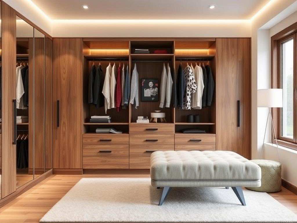 Гардеробная: 6 идей по оптимизации пространства в шкафу. 3. Правильные двери в гардеробную: функционал, эстетика, тишина