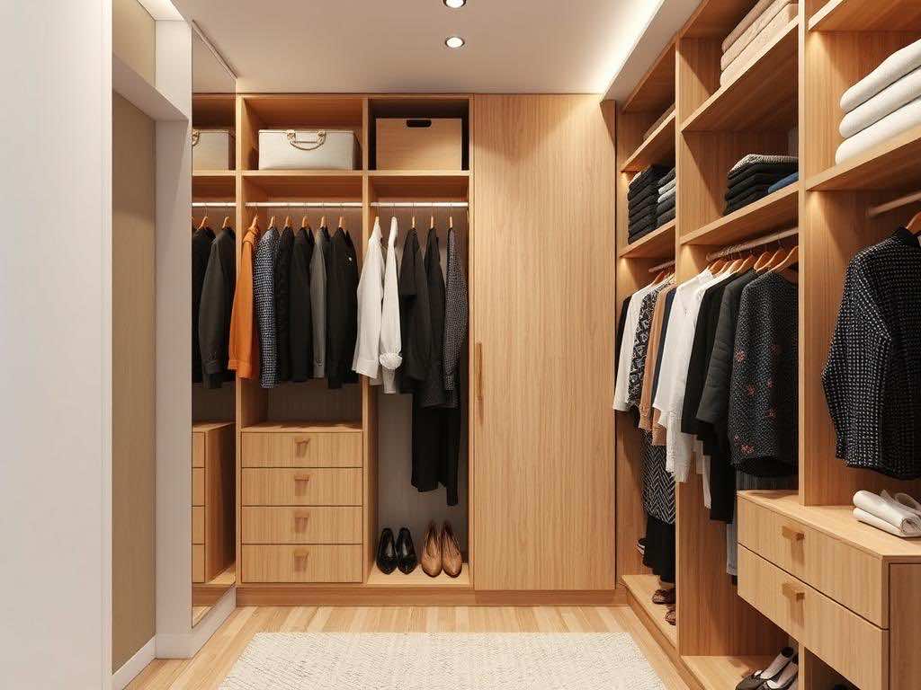 Гардеробная: разумный заказчик и компактное решение для полного списка.. Три типа гардеробных: от ниши до комнаты