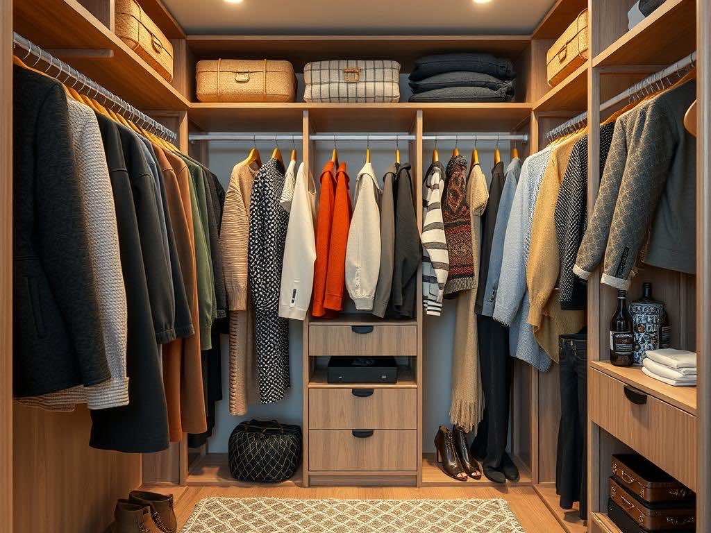 Гардеробная: правильное хранение сезонной одежды для продления срока службы вещей. Реальные решения для московских квартир: гардеробная в деталях