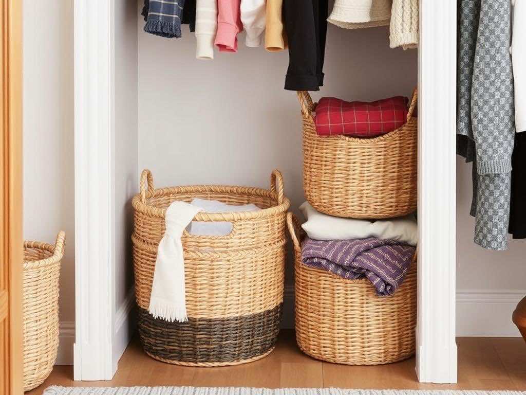 Функциональные корзины для идеального порядка в гардеробной. Хитрости выбора корзин: внимание к деталям