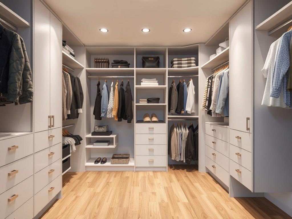 П-образная гардеробная для компактных пространств: стиль и функциональность.. Планировка гардеробной: волшебство грамотных решений в каждой детали П-образная гардеробная для компактных пространств: стиль и функциональность.. Планировка гардеробной: волшебство грамотных решений в каждой детали