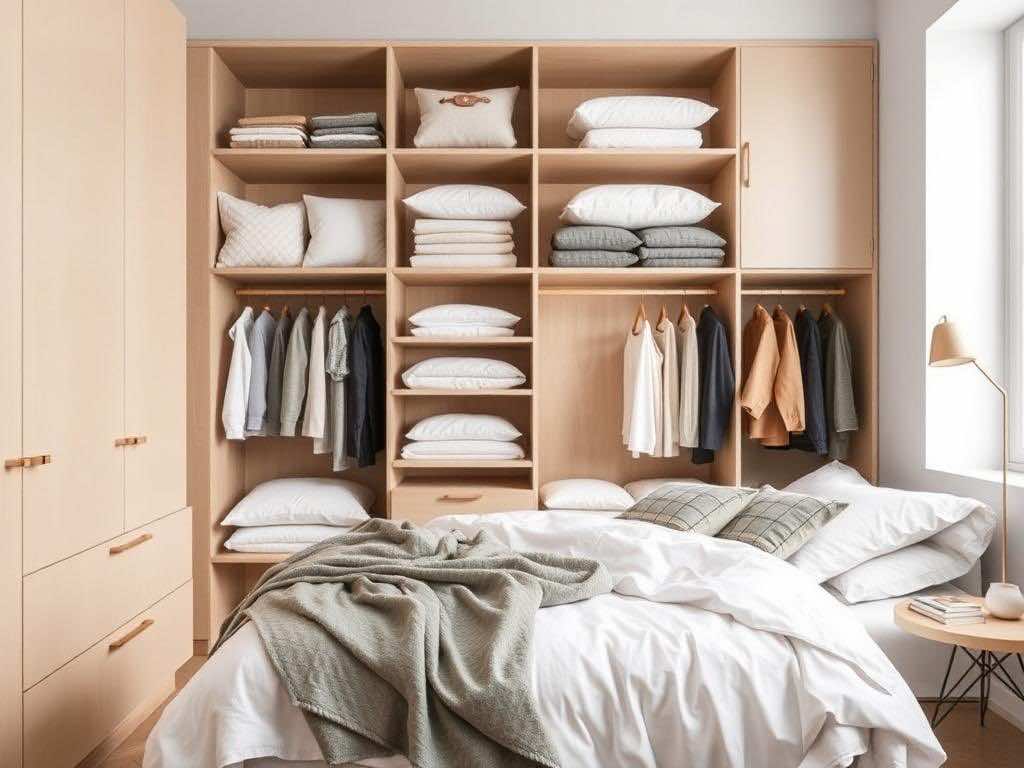 Оптимальное хранение постельного белья: гардеробные и шкафные решения. Вдохновляющие формулы хранения