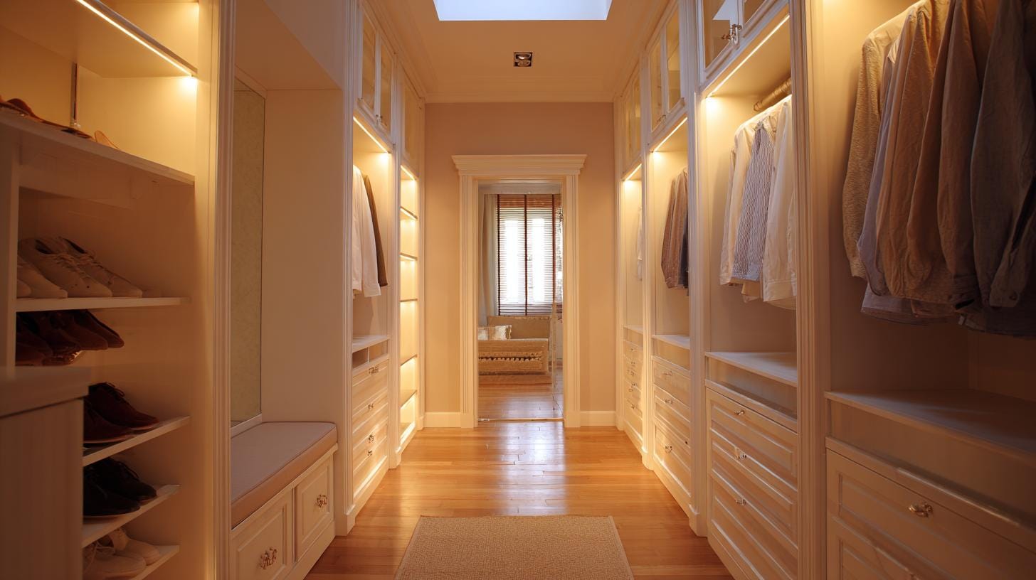 Дизайн маленьких гардеробных: визуальное расширение пространства.Рекомендации по дизайну маленьких гардеробных: использование светлых оттенков, зеркал, освещения.. Зеркала: иллюзия объёма на службе комфорта