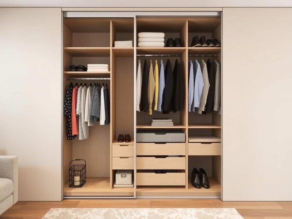 Гардеробная: Практичные решения для наполнения и функциональности шкафа-купе. Варианты наполнения: от лаконичного минимума к организованной роскоши