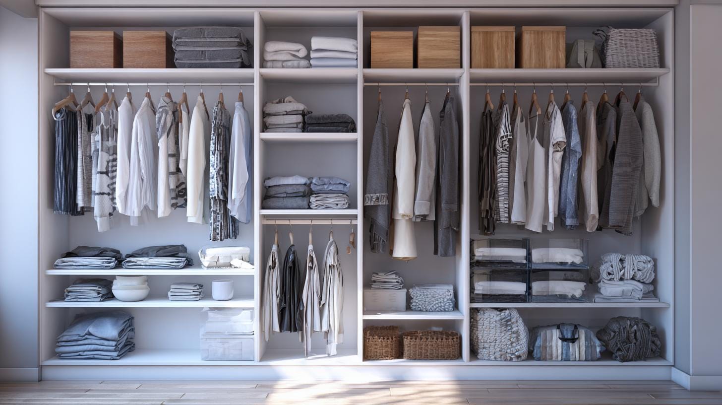 Половина гардероба исчезает, когда он устроен неправильно - гардеробная на заказ поможет решить проблему.. Что изменится, если перестроить привычный порядок?