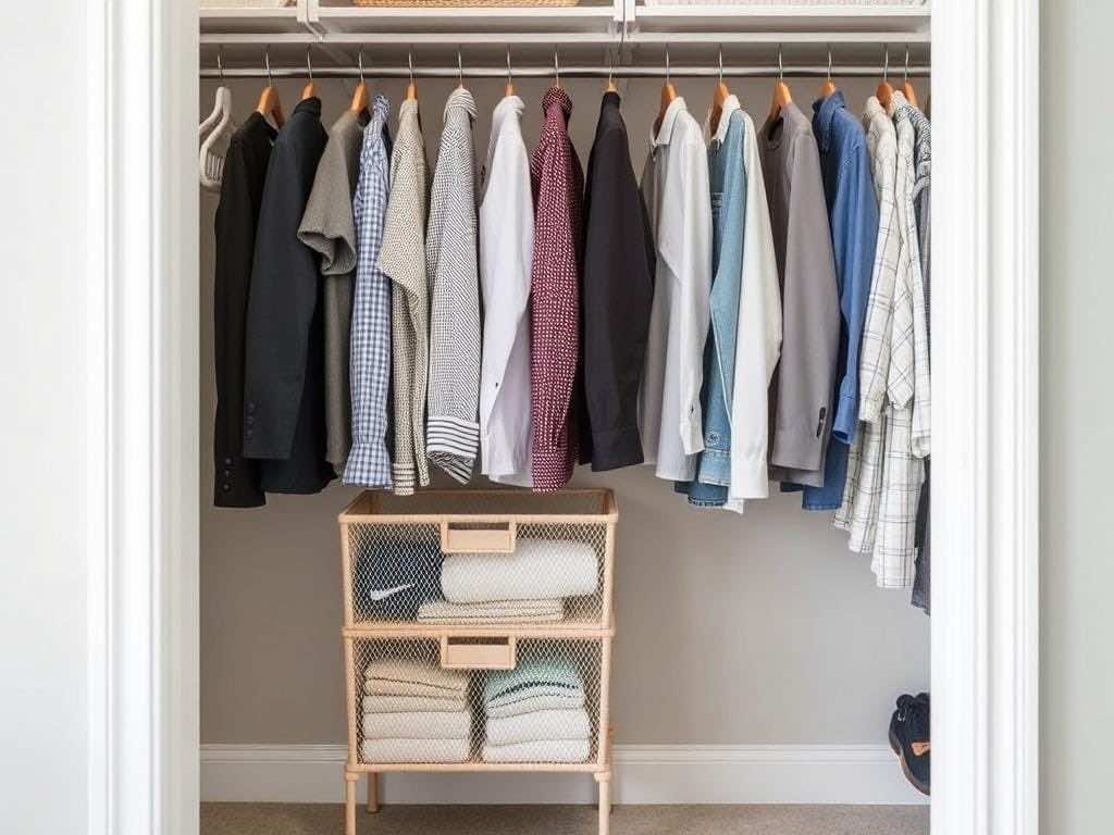 Гардеробная: 5 плюсов сетчатых корзин для идеального порядка в доме. 2. Вещи всегда на виду — и всегда доступны