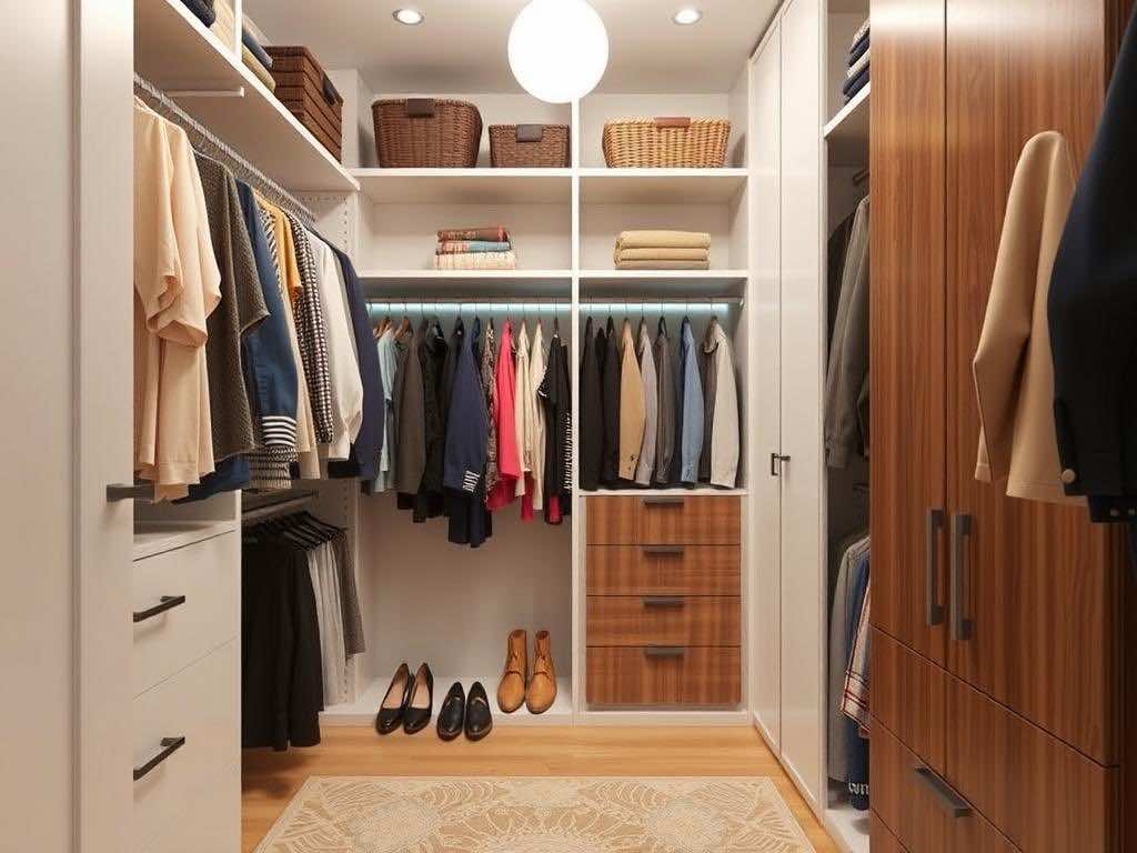 Гардеробная: сначала избавьтесь от лишнего — порядок придёт сам!. Маленькая гардеробная — большие перемены