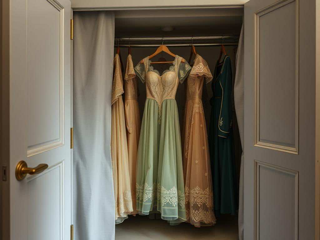 Гардероб для платьев: бережное хранение от пыли, влаги и моли. Атмосфера пространства: влажность, свет, тишина