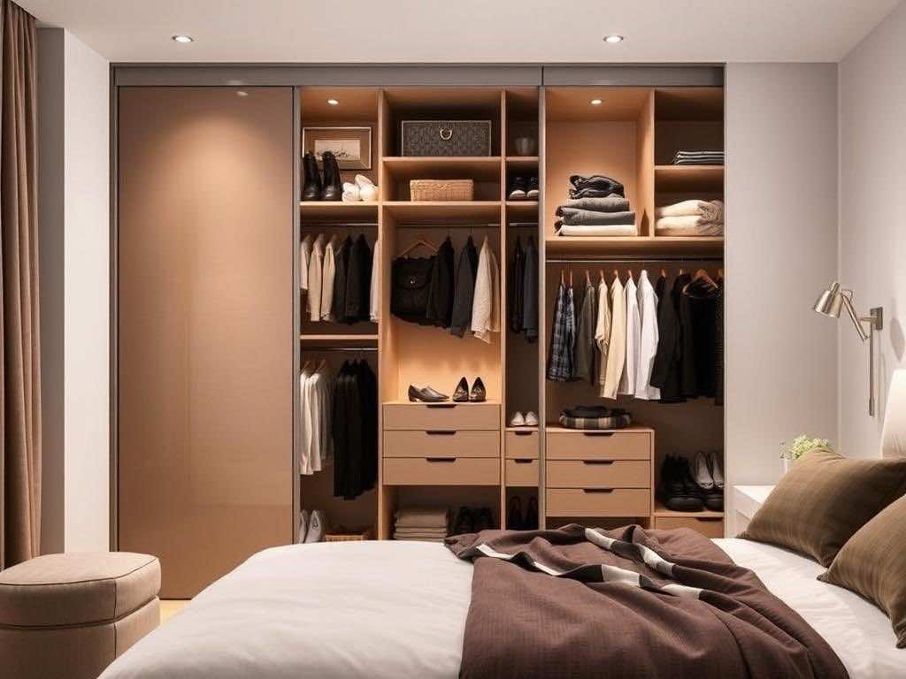 Гардеробная: Практичные решения для наполнения и функциональности шкафа-купе. Гардеробная в спальне — комфорт на расстоянии вытянутой руки