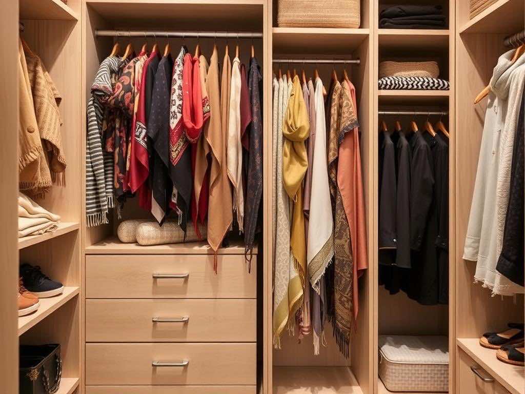 Гардеробная: секреты правильного хранения шейных и головных платков. Дизайн гардеробной — о стиле и ритме жизни