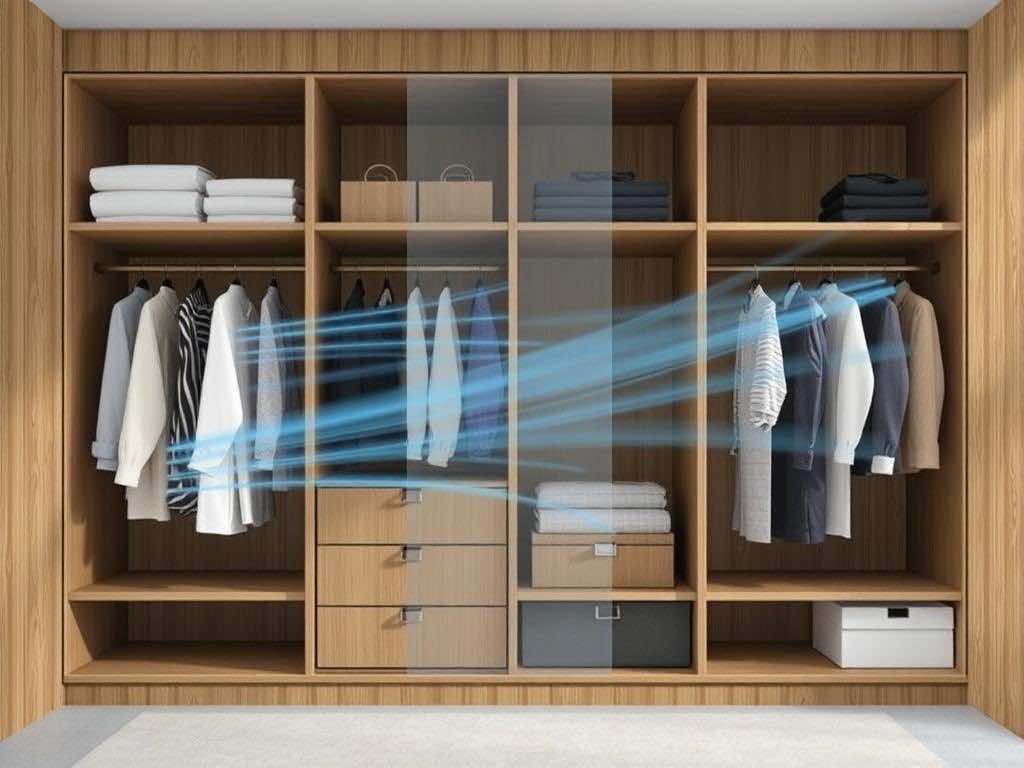 Воздухообмен в гардеробной: расчет объёма и температурный режим. Особенности воздухообмена в разных типах гардеробных