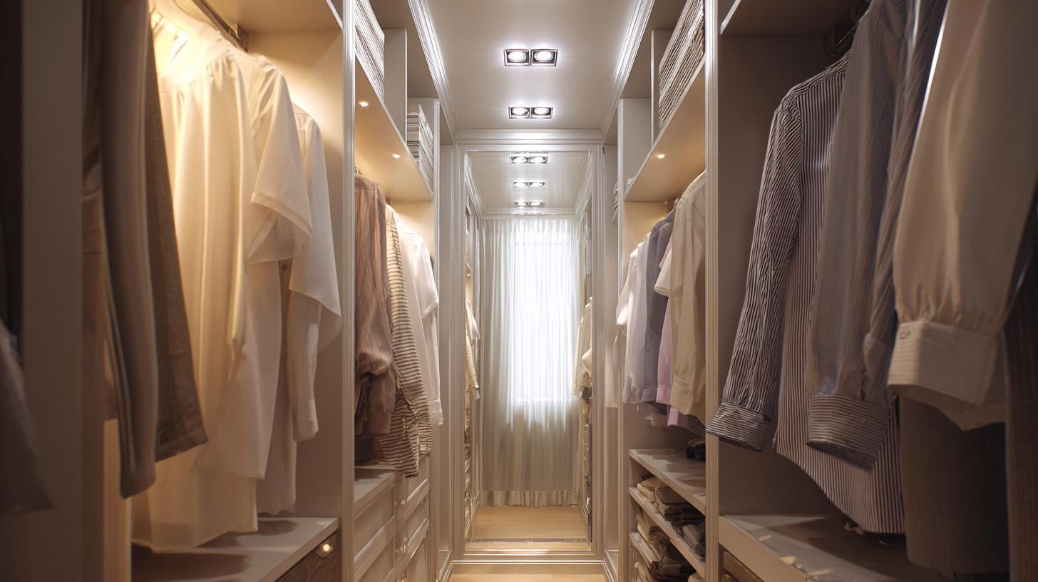 Дизайн маленьких гардеробных: визуальное расширение пространства.Рекомендации по дизайну маленьких гардеробных: использование светлых оттенков, зеркал, освещения.. Светлые оттенки: главный союзник пространства