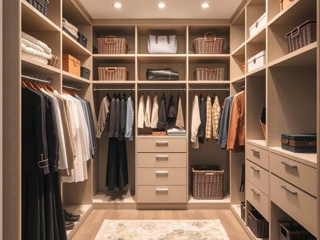 Гардеробная: как выбрать внутреннее наполнение – полки, ящики или выдвижные корзины?. Мастерство выбора: как понять, чем наполнить гардеробную