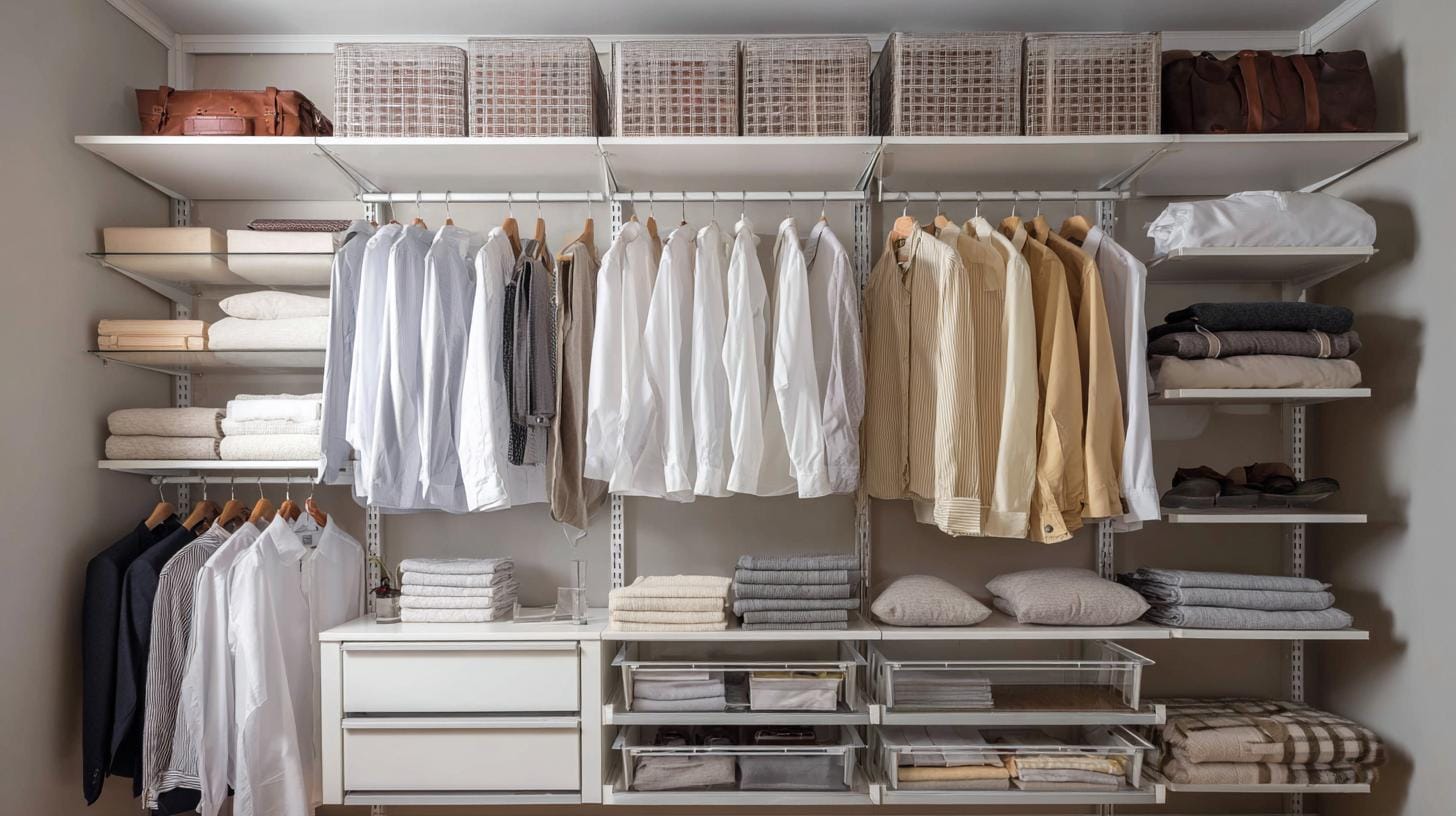 Планировка гардеробной на 2 кв.м: как использовать каждый сантиметр.Советы по планировке гардеробной площадью 2 кв.м: размещение полок, вешалок, ящиков.. Таблица: что точно помещается в 2 кв.м (на примере системы хранения GarderobeMaster)?