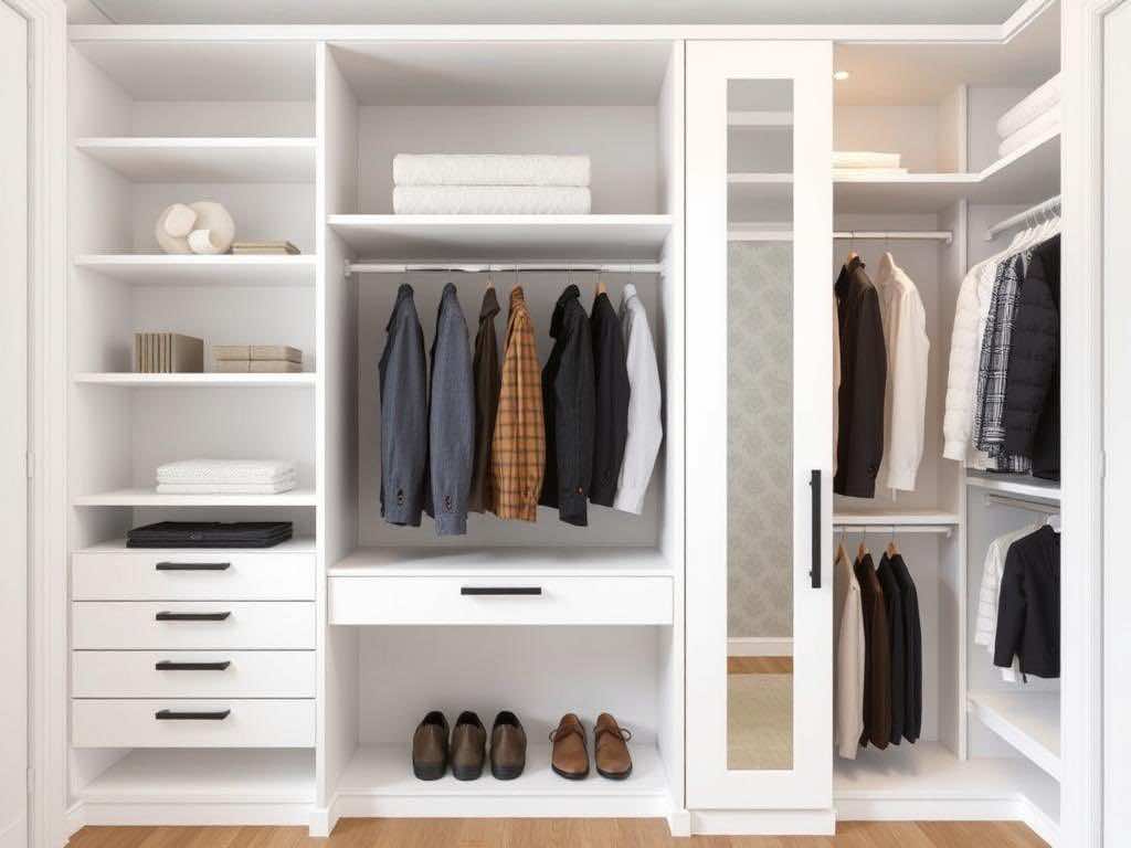 Гардеробная: открытые стеллажи или закрытые слим-тумбы?. Сравнительная таблица: открытые стеллажи vs слим-тумбы