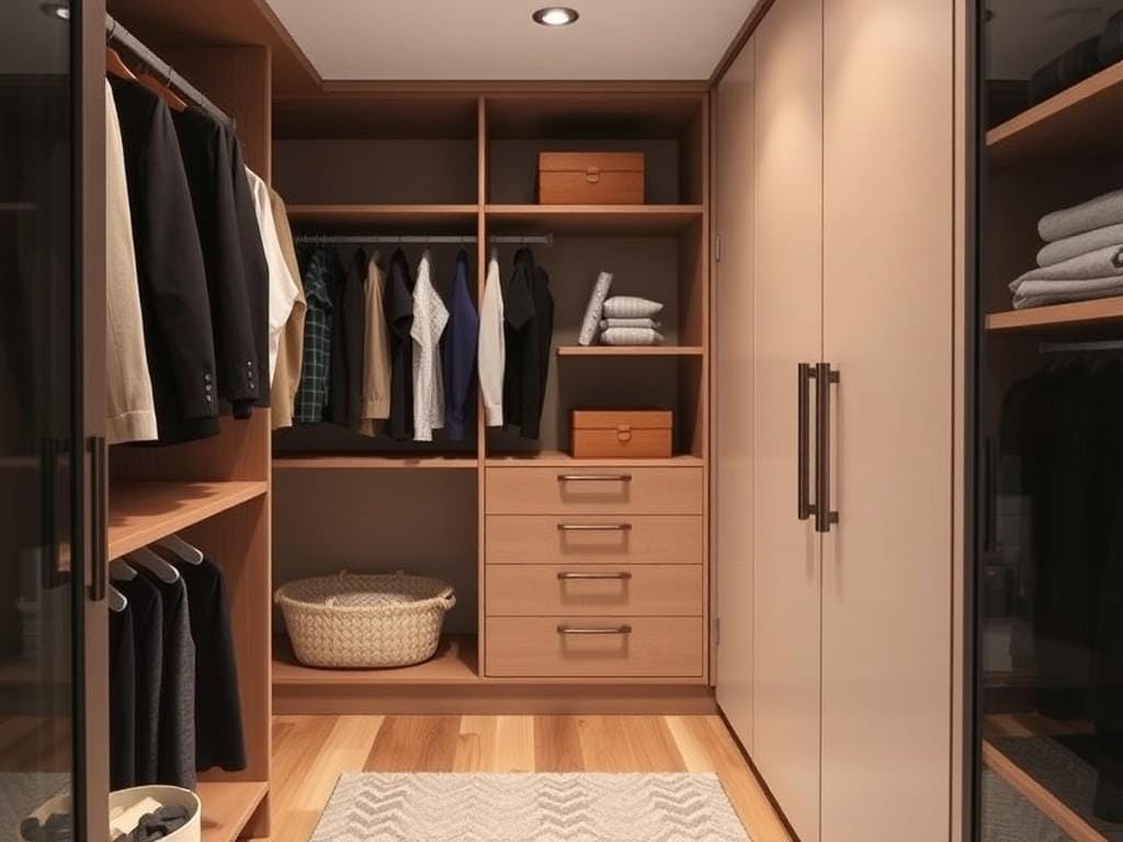 Основная тема статьи гардеробная комната, главный вопрос: Гардеробная, в ней Вещи, к которым удобно тянуться — используются чаще. Как гардеробная меняет домашний микроклимат