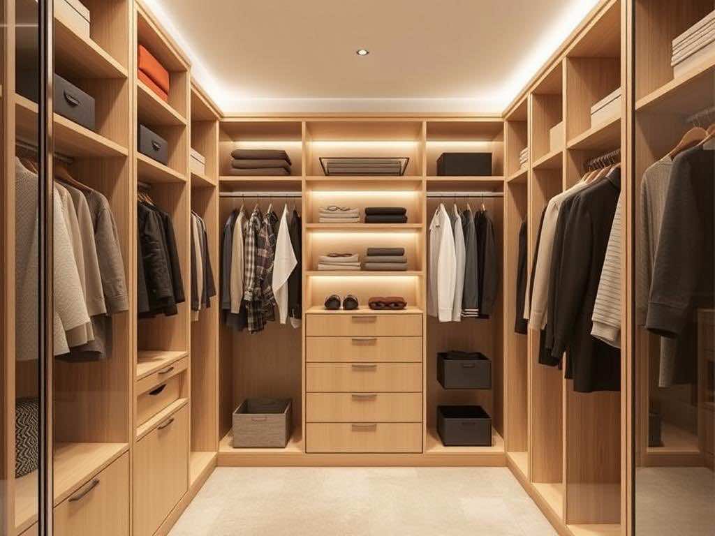 Гардеробная мечты: советы и органайзеры для идеального порядка в шкафу. Материалы и эстетика: от классики до хай-тека