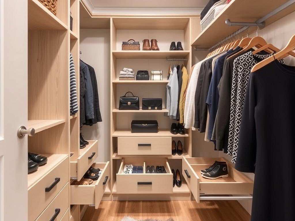Гардеробная: выдвижные ящики для оптимального хранения мелочей и аксессуаров.. Советы для тех, кто ищет: как сделать гардеробную «под себя»