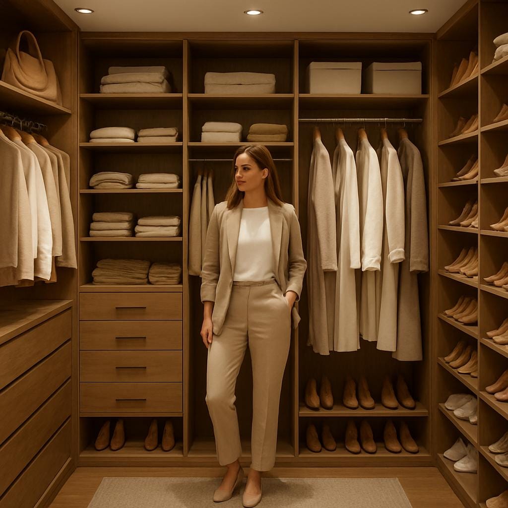 Гардеробная, в ней Вы не опаздываете. Просто нужная вещь там, где вы её ждёте. Зачем вообще гардеробная — если есть обычный шкаф?