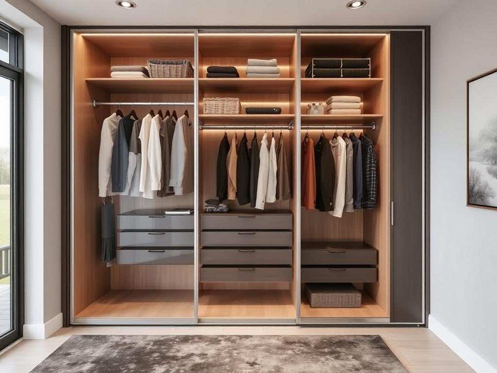 Гардеробная: Практичные решения для наполнения и функциональности шкафа-купе. Технологии наполнения и секреты настоящей функциональности