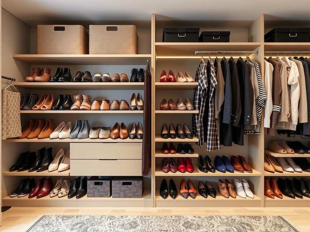 Универсальное хранение обуви: от коробок до рейлингов. Зачем нужен грамотный проект гардеробной?