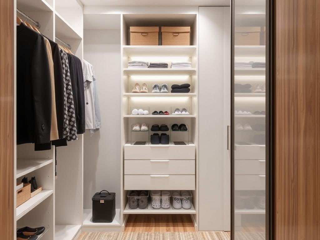 Организация гардеробной: простые способы хранения носков и других вещей. Раздвижные гардеробные и двери: акцент на современные решения