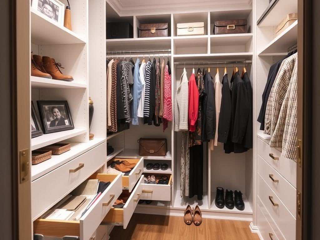 Гардеробная: выдвижные ящики для оптимального хранения мелочей и аксессуаров.. Гардеробная: фото вдохновения и поиск собственного ритма
