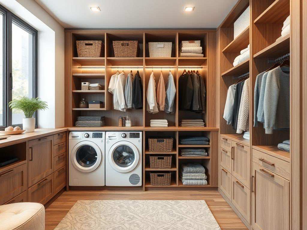 Гардеробная: стильные решения для скрытой стирки и сушки техники. Гардеробная система для большой семьи или соло-жизни — в чем разница?