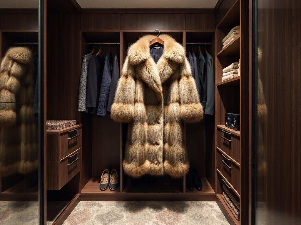 Гардеробная: Правильное хранение шубы для сохранения идеального состояния меха. Дизайн гардеробной — функция, что становится эстетикой