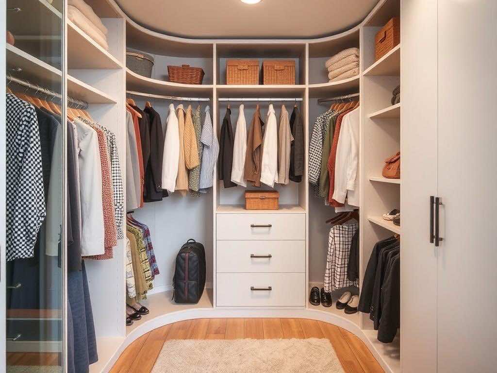 П-образная гардеробная для компактных пространств: стиль и функциональность.. Где живёт комфорт: маленькая гардеробная — большие возможности П-образная гардеробная для компактных пространств: стиль и функциональность.. Где живёт комфорт: маленькая гардеробная — большие возможности