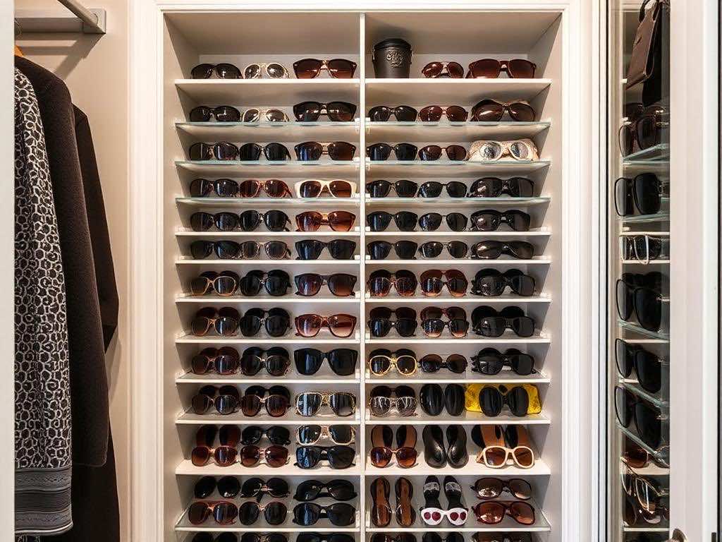 Гардеробная: стильное хранение коллекции солнечных очков. Коллекция солнечных очков — как личная история