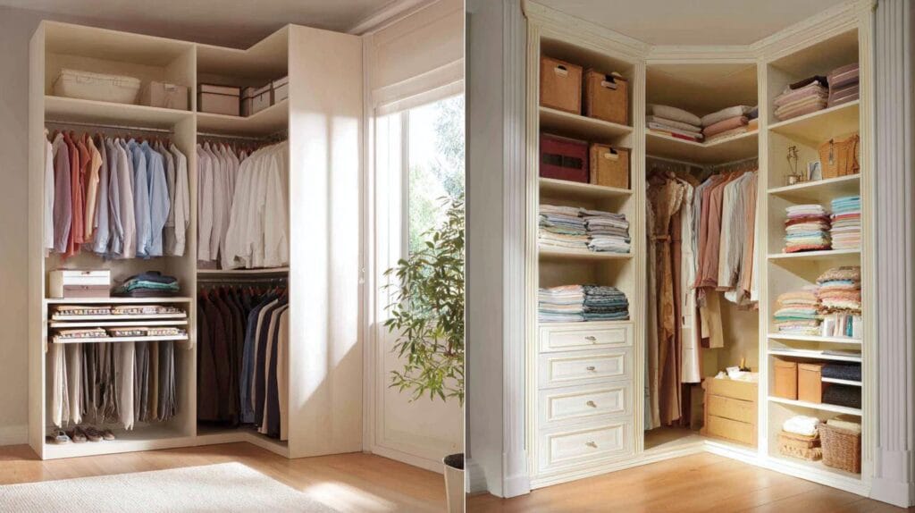 Угловые гардеробные