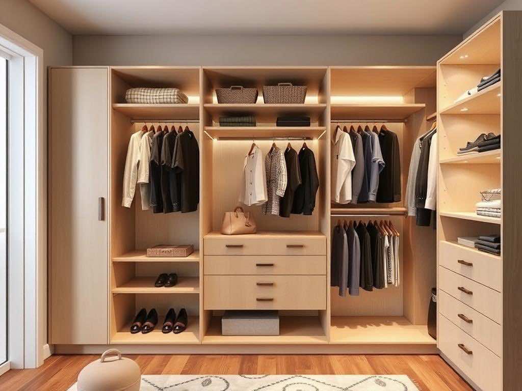 Гардеробная: 6 идей по оптимизации пространства в шкафу. 2. Модульные гардеробные: гибкость и будущее пространства